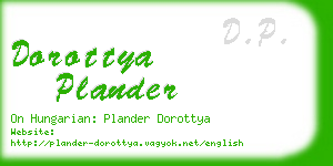 dorottya plander business card